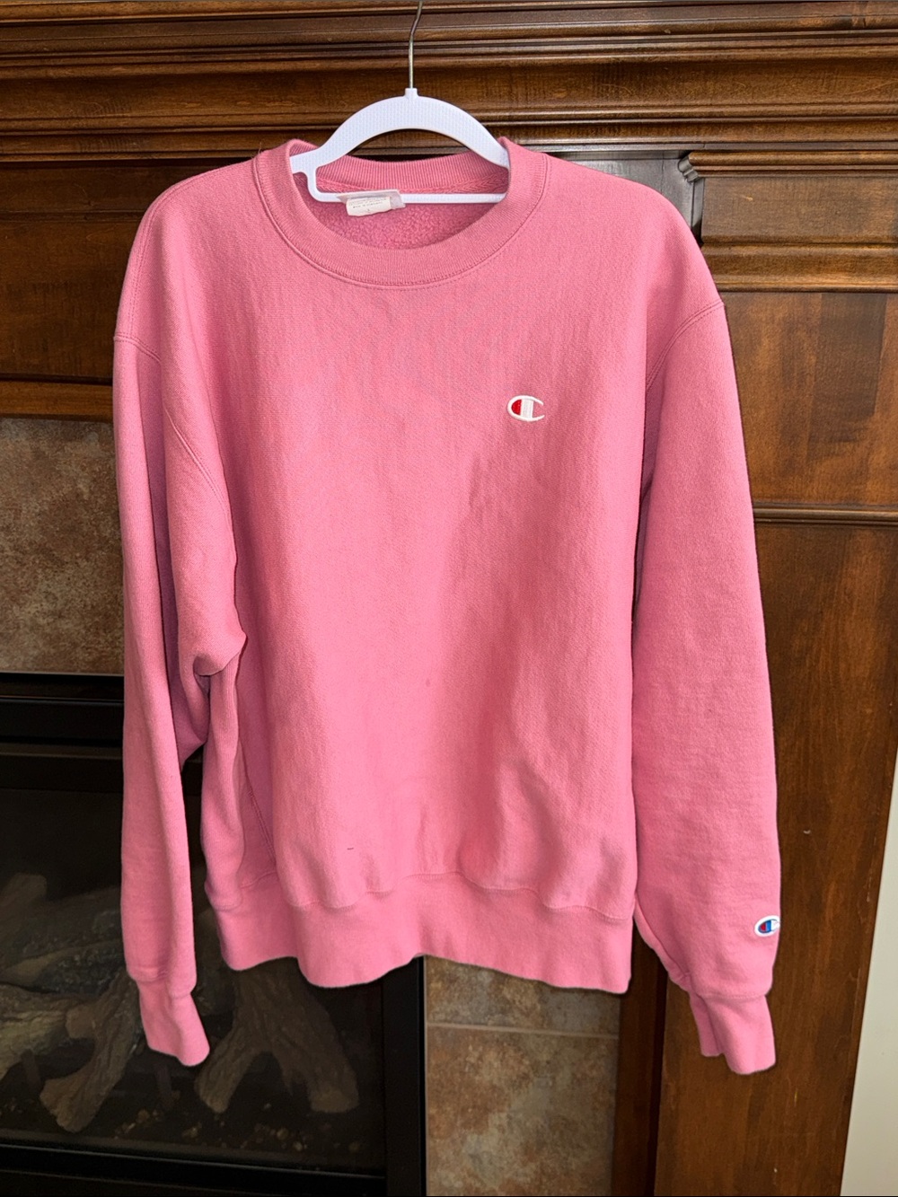Vintage Y2K Champion Reverse Weave Bubble Gum Pink Sweatshirt made Honduras L